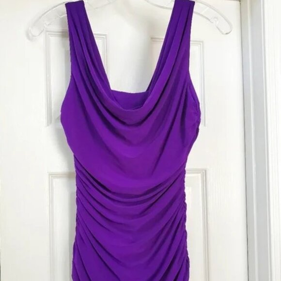 Nightway Sleeveless Long Dress Purple - Picture 1 of 13